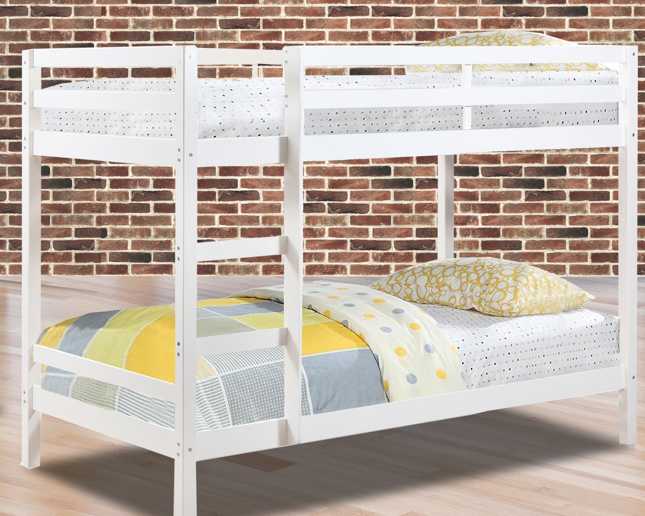 511 White Bunk Bed - Click Image to Close